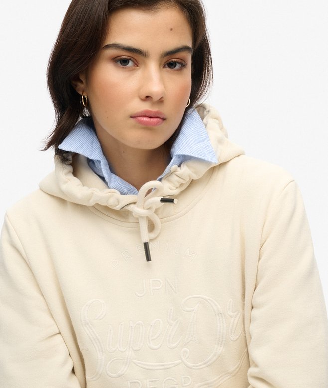 Superdry Sudadera Con Capucha Prémium Script Entry