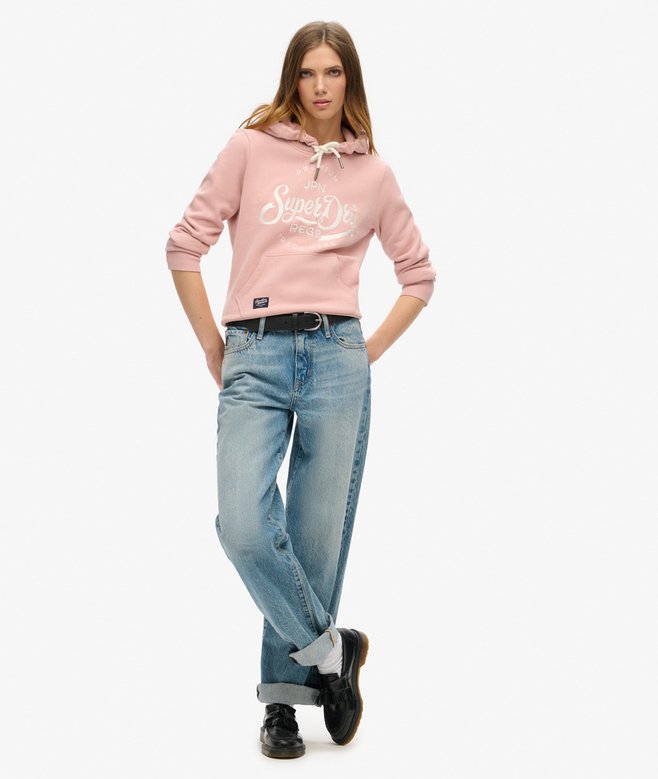 Superdry Sudadera Con Capucha Prémium Script Entry