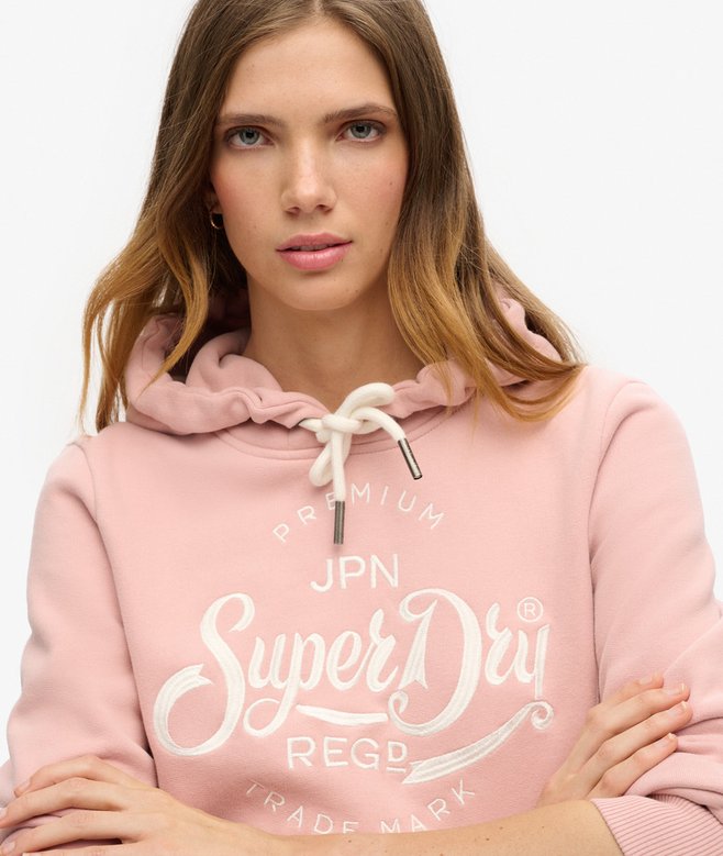 Superdry Sudadera Con Capucha Prémium Script Entry