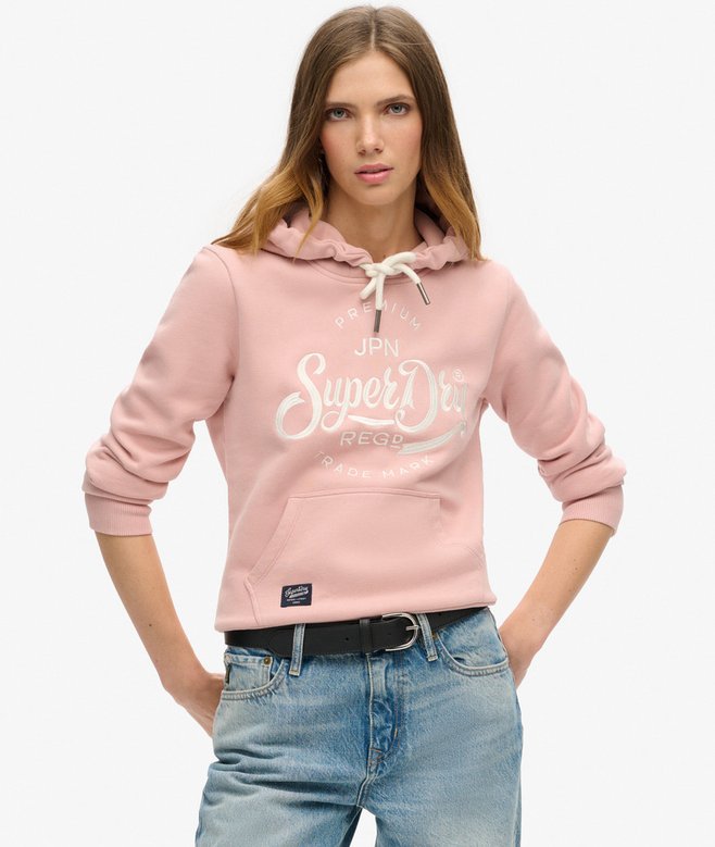 superdry Sudadera con capucha prémium Script Entry