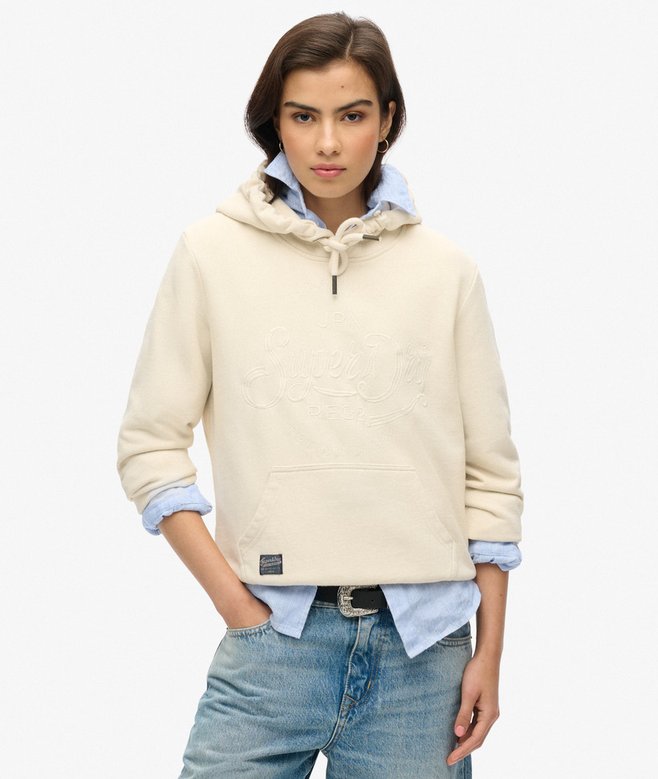 superdry Sudadera con capucha prémium Script Entry