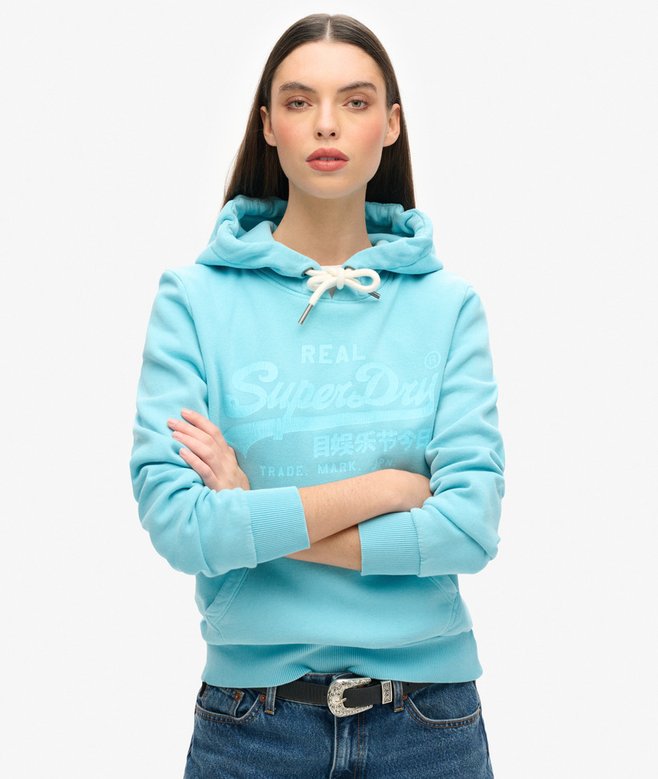 superdry Sudadera con capucha y gráfico neón