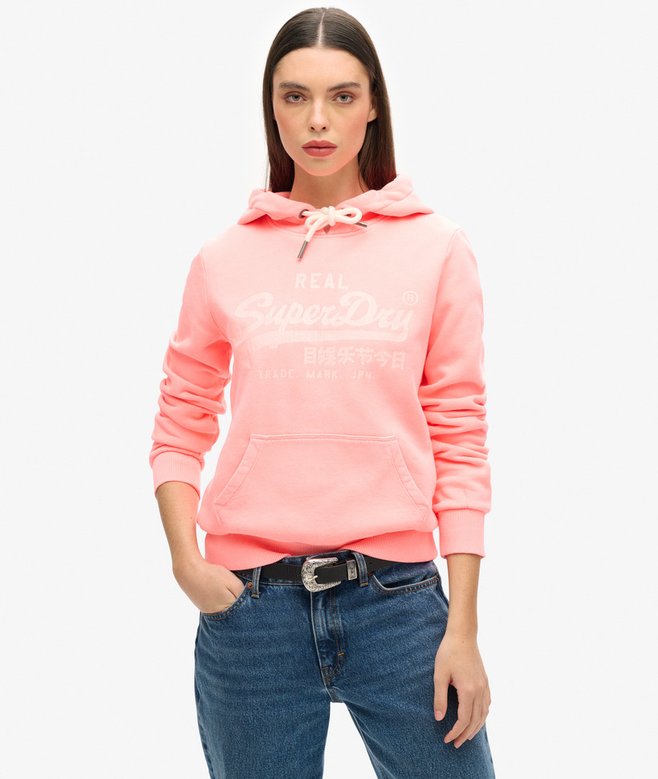 superdry Sudadera con capucha y gráfico neón