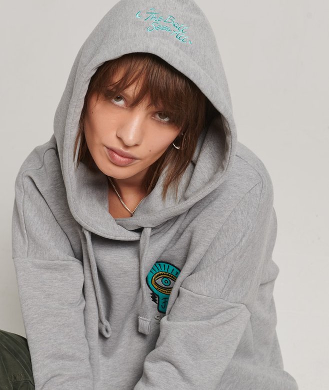 superdry Sudadera con capucha y parches Nostalgia