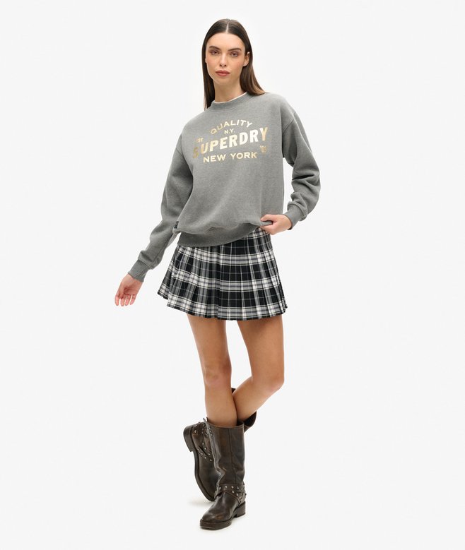 Superdry Sudadera Con Logotipo Metalizado Luxe