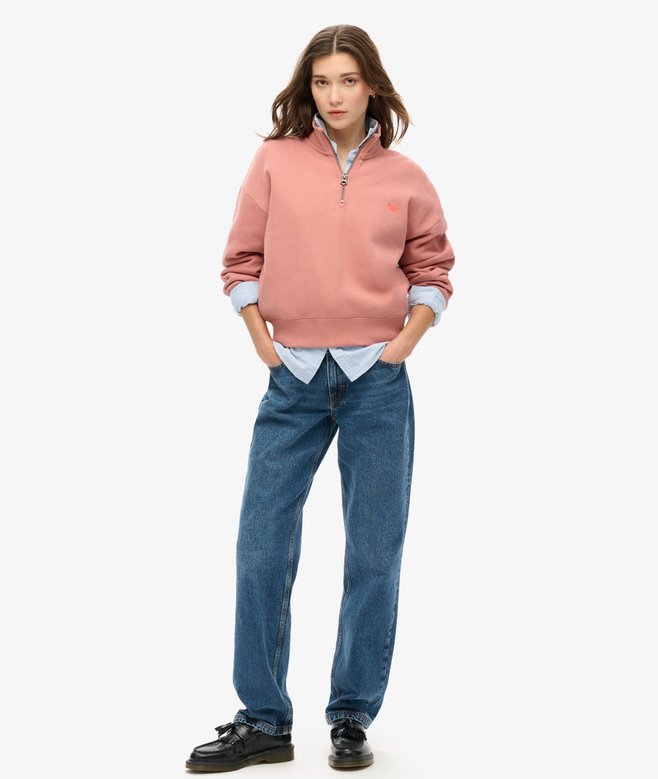 Superdry Sudadera Con Media Cremallera Essential