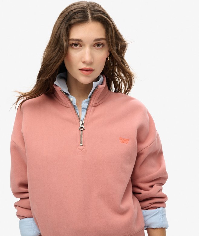 Superdry Sudadera Con Media Cremallera Essential