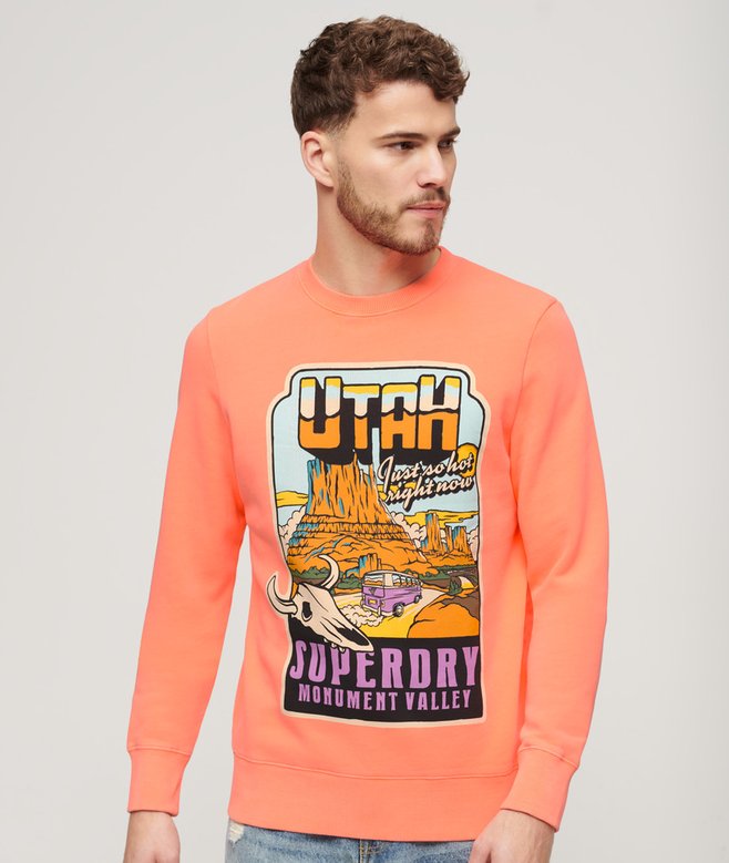 superdry Sudadera de corte holgado Neon Travel