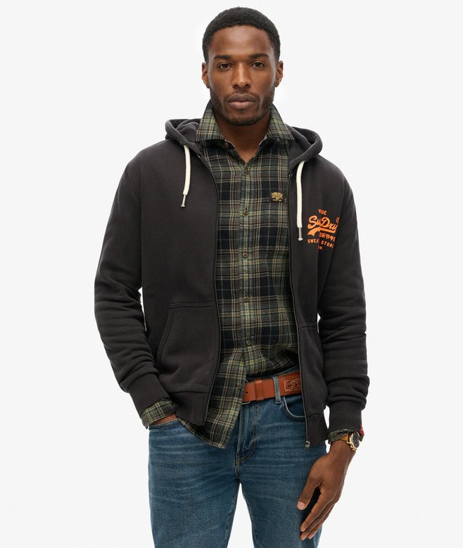 superdry Sudadera flúor con logotipo Vintage Logo