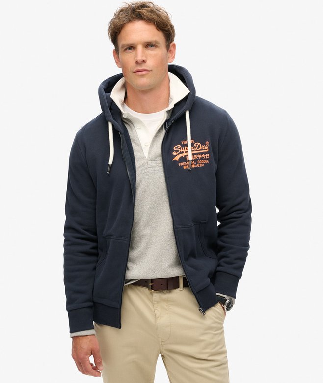 superdry Sudadera flúor con logotipo Vintage Logo