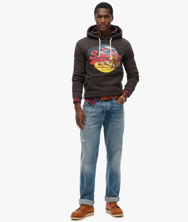 Superdry Sudadera Gráfica Con Capucha LA