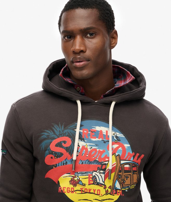 Superdry Sudadera Gráfica Con Capucha LA