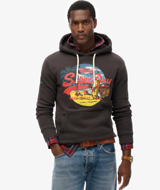 superdry Sudadera gráfica con capucha LA