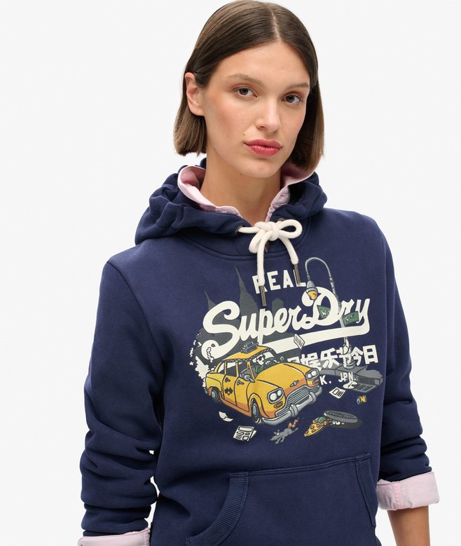 Superdry Sudadera Gráfica Con Capucha New York