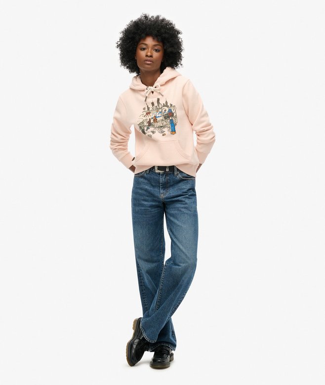 Superdry Sudadera Gráfica Con Capucha New York