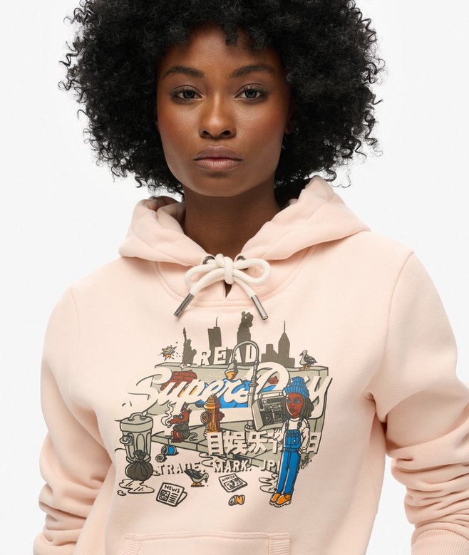 Superdry Sudadera Gráfica Con Capucha New York