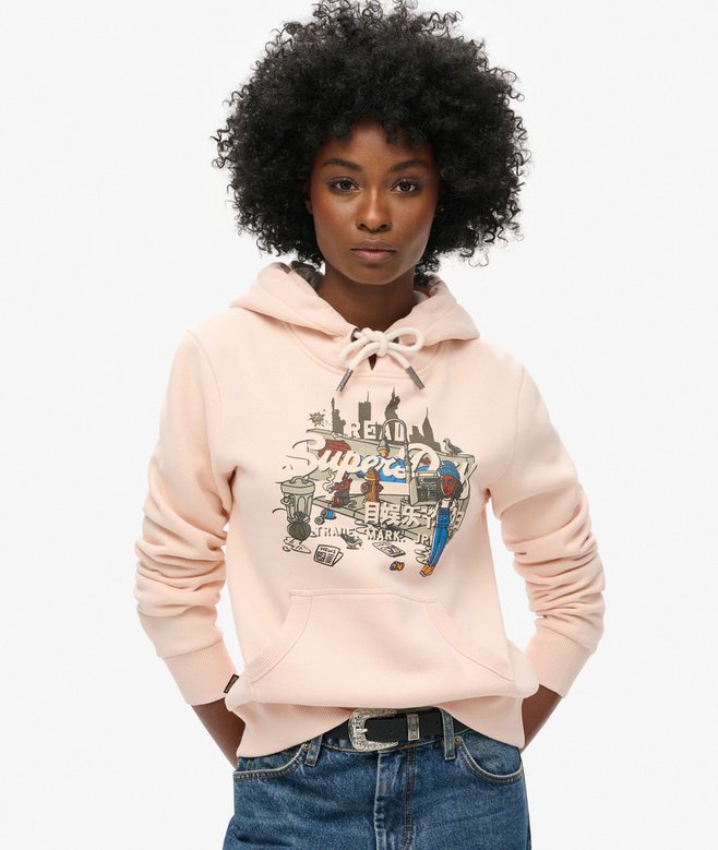 superdry Sudadera gráfica con capucha New York