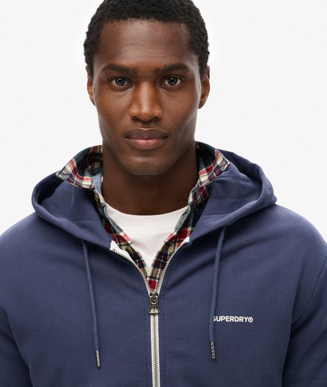 Superdry Sudadera Lisa Con Capucha Y Cremallera