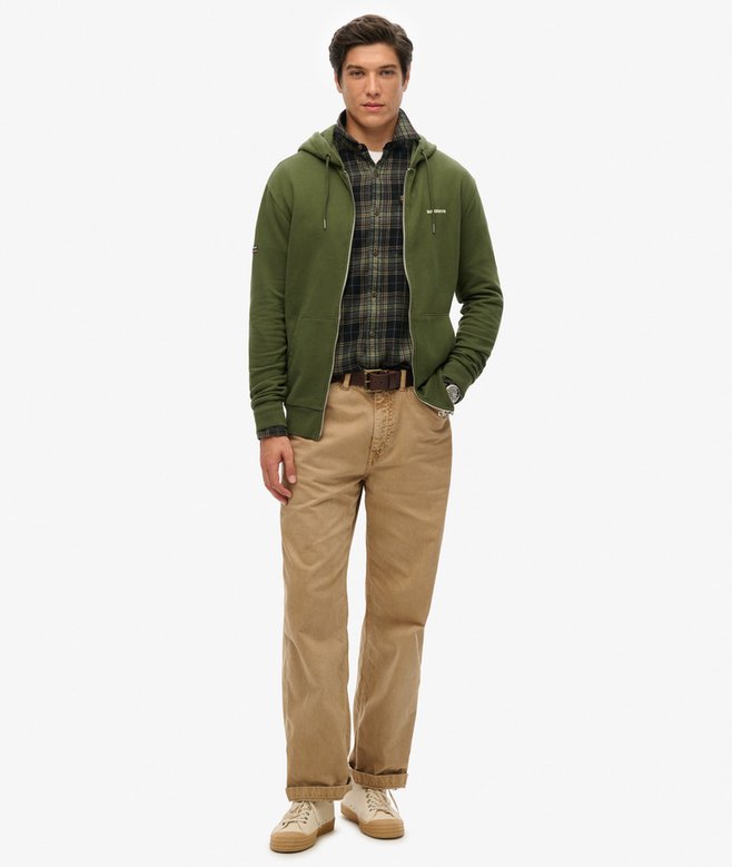 Superdry Sudadera Lisa Con Capucha Y Cremallera