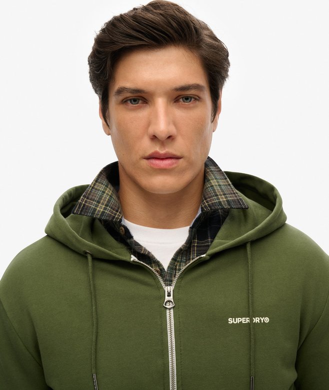 Superdry Sudadera Lisa Con Capucha Y Cremallera