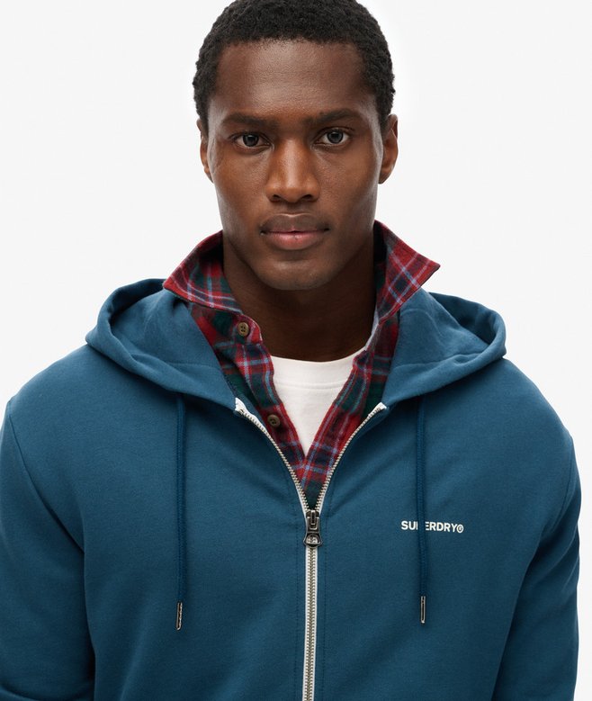 Superdry Sudadera Lisa Con Capucha Y Cremallera
