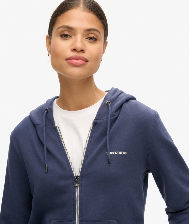 Superdry Sudadera Lisa Con Capucha Y Cremallera