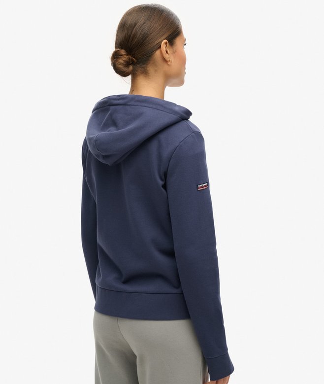 Superdry Sudadera Lisa Con Capucha Y Cremallera