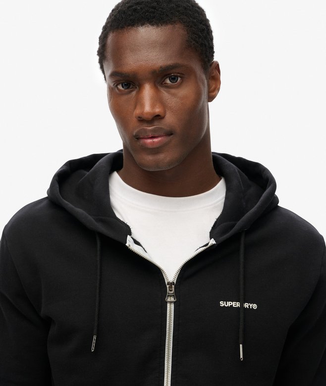 Superdry Sudadera Lisa Con Capucha Y Cremallera
