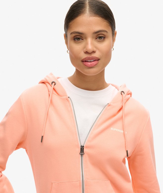 Superdry Sudadera Lisa Con Capucha Y Cremallera