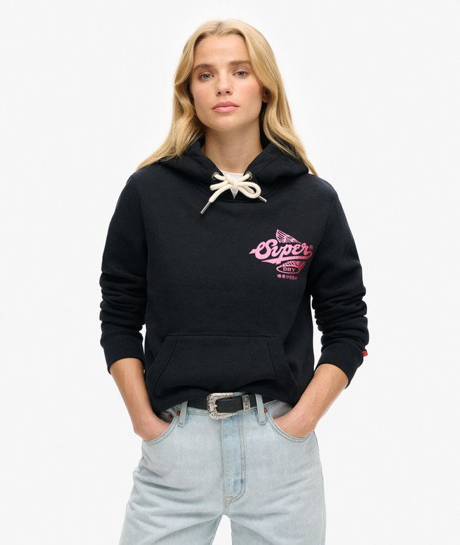 superdry Sudadera metalizada con capucha Athletic
