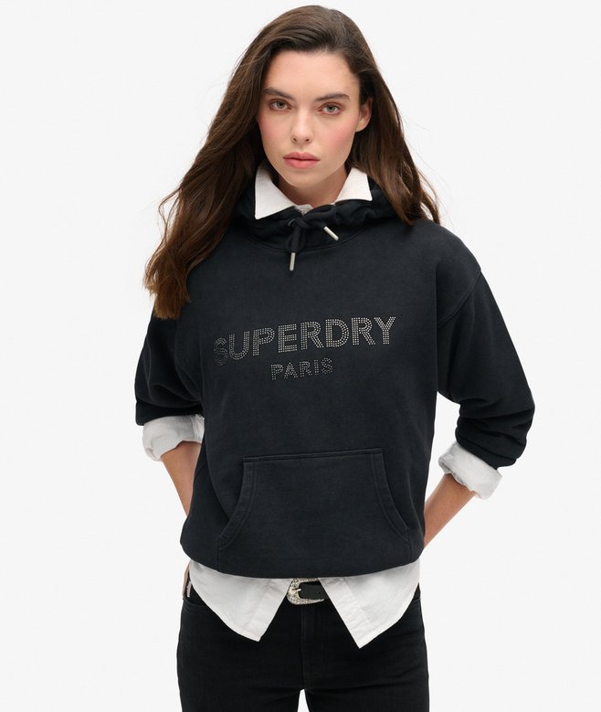 superdry Sudadera suelta con capucha Sport Luxe