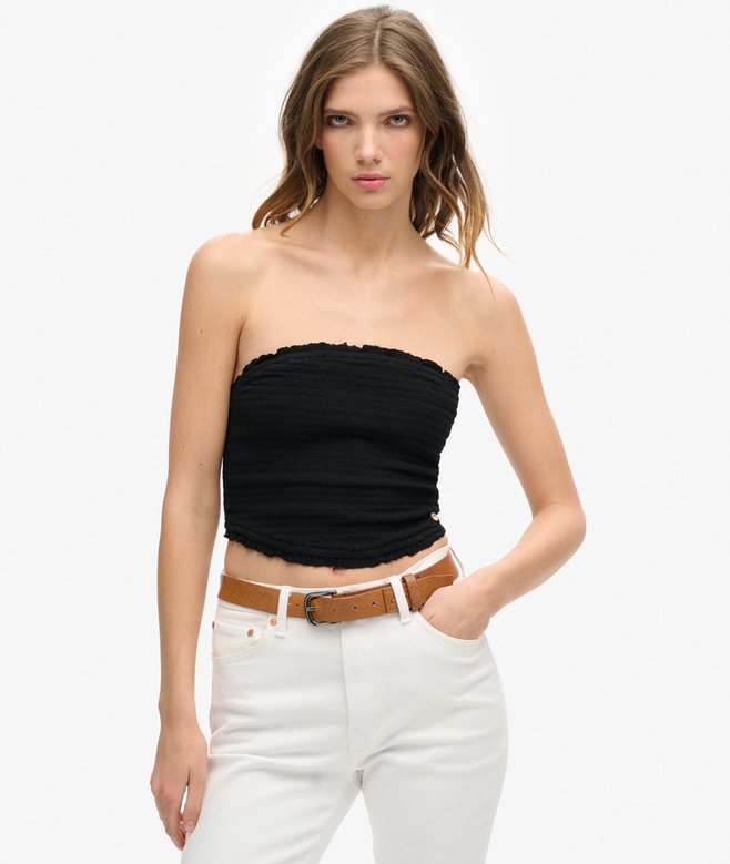 superdry Top bandeau fruncido