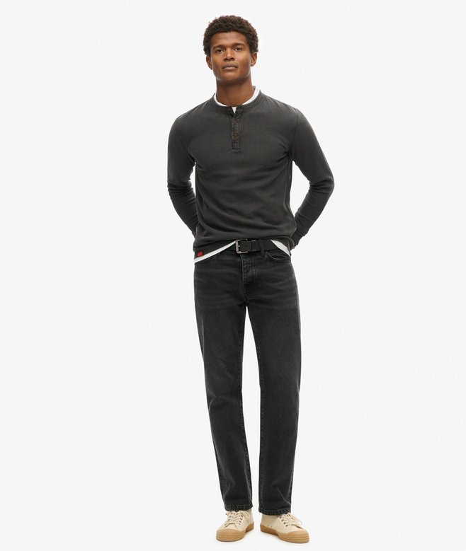 Superdry Top Con Cuello Panadero Y Textura Vintage