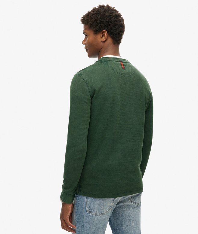 Superdry Top Con Cuello Panadero Y Textura Vintage