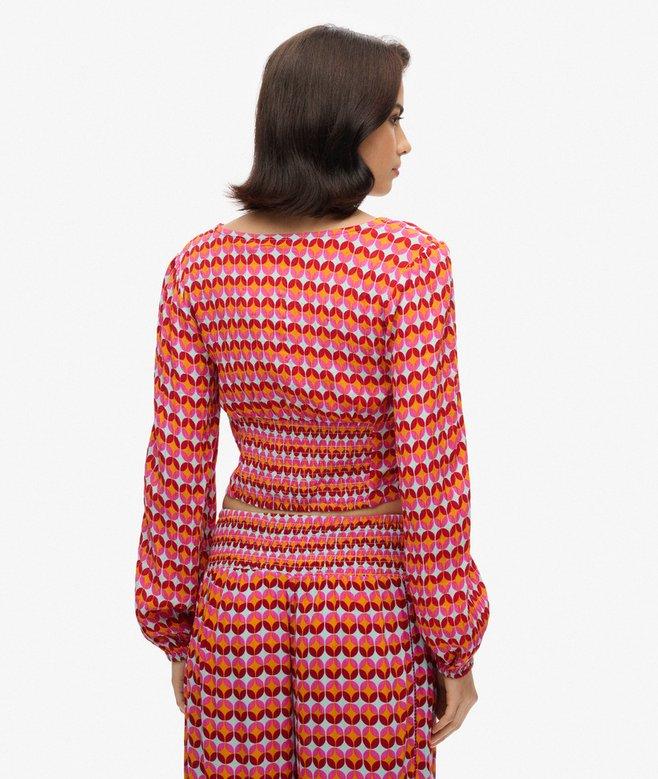 Superdry Top Corto Tejido De Manga Larga