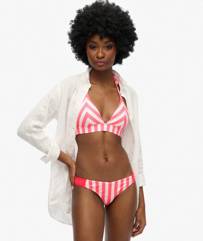 superdry Top de bikini triangular a rayas