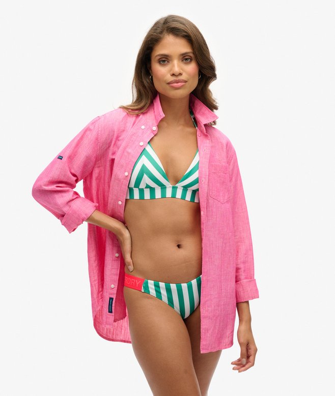 superdry Top de bikini triangular a rayas