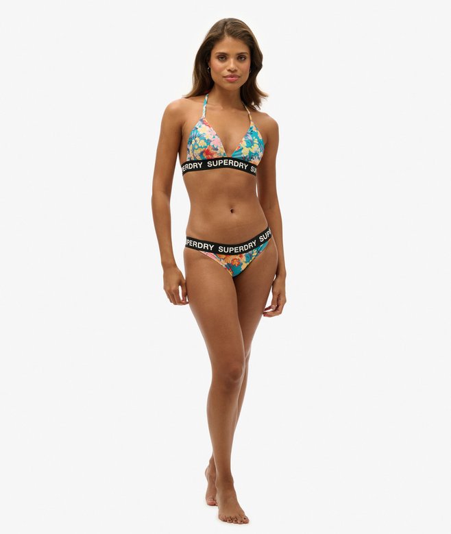 Superdry Top De Bikini Triangular Con Logo