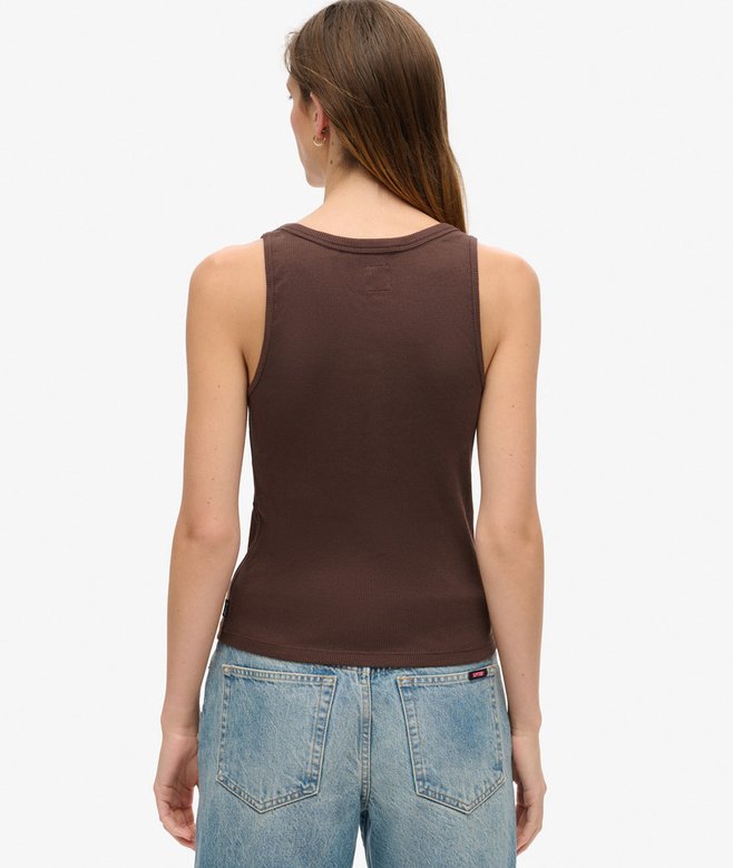 Superdry Top Sin Mangas Con Botones