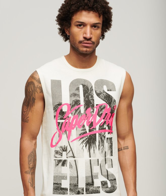 Superdry Top Sin Mangas Con Logotipo Fotográfico
