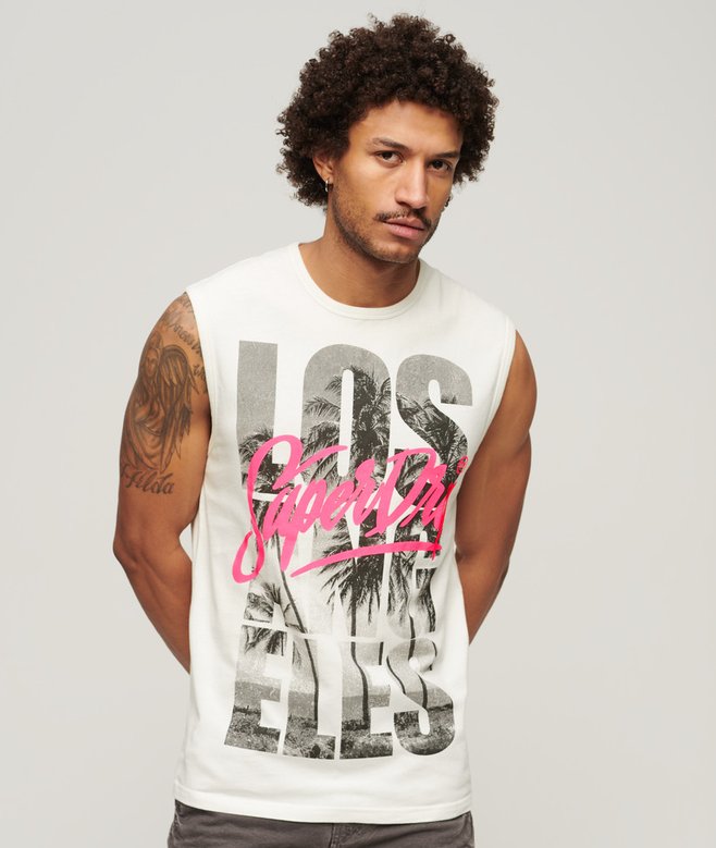 superdry Top sin mangas con logotipo fotográfico