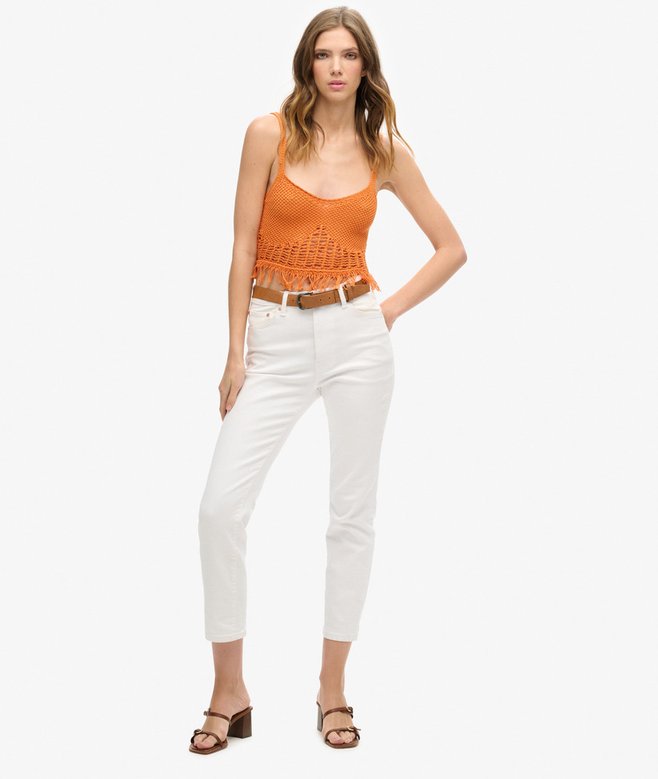 Superdry Top Vintage De Ganchillo Con Flecos