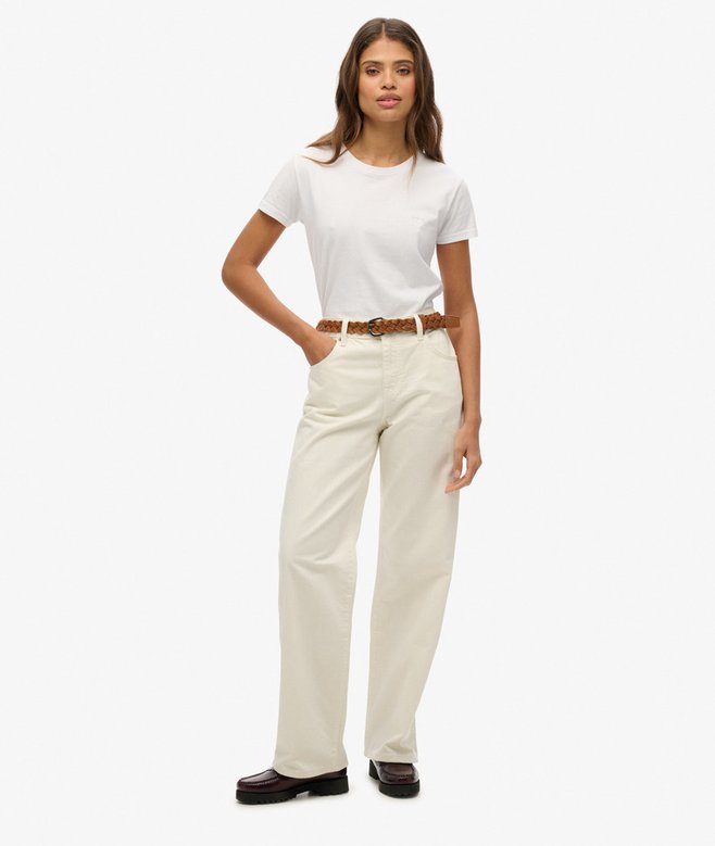 superdry Vaqueros de talle medio y pernera ancha