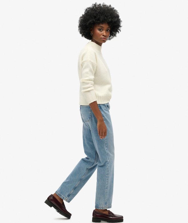 Superdry Vaqueros De Talle Medio Y Pernera Recta