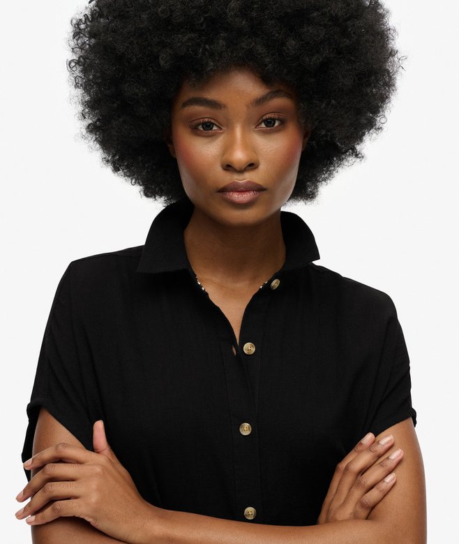 Superdry Vestido Camisero Midi Extragrande