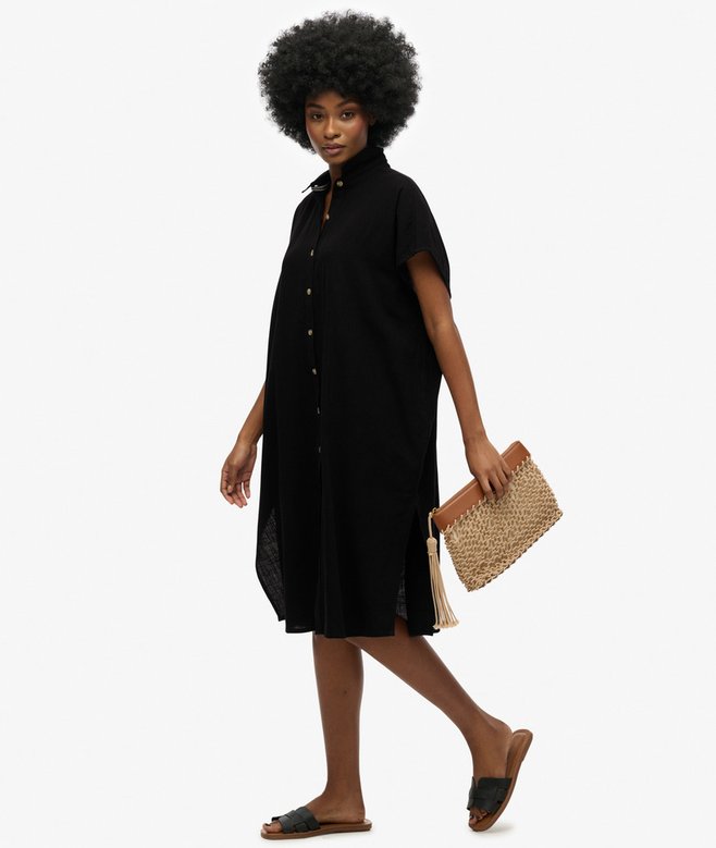 Superdry Vestido Camisero Midi Extragrande