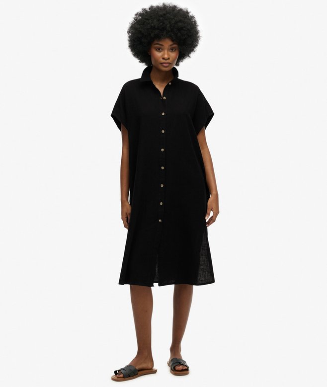 superdry Vestido camisero midi extragrande