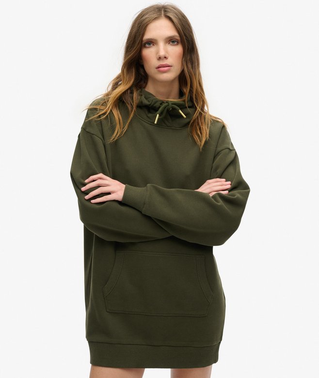 Superdry Vestido Con Capucha Y Strass Tattoo