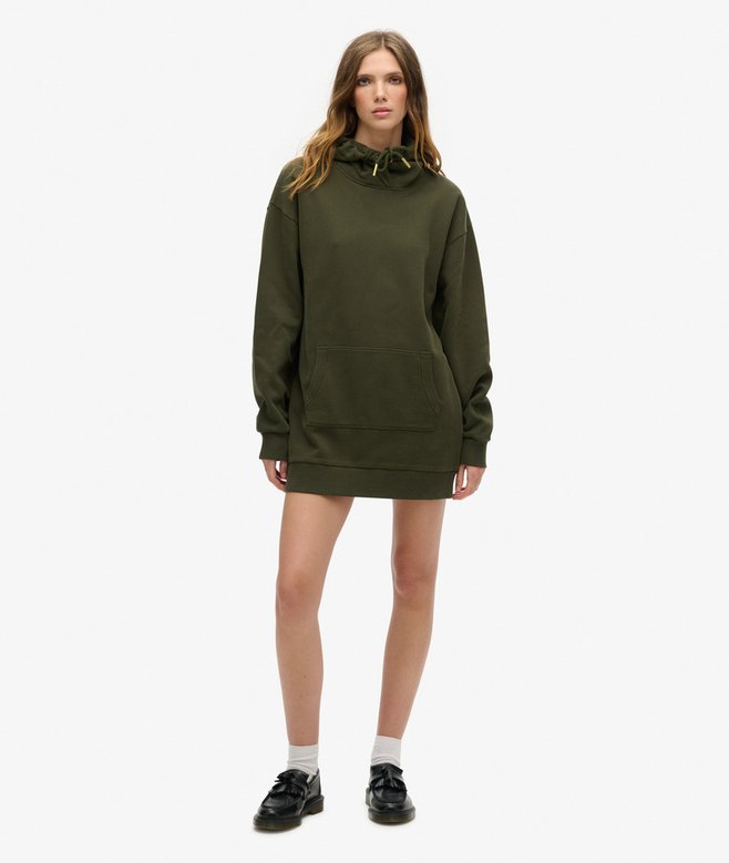 Superdry Vestido Con Capucha Y Strass Tattoo