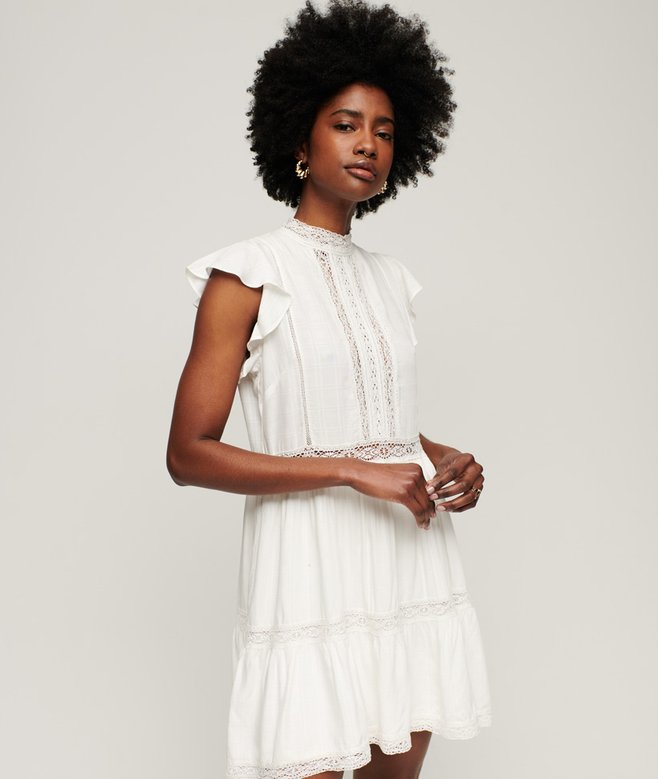 superdry Vestido con mezcla de encaje Studios